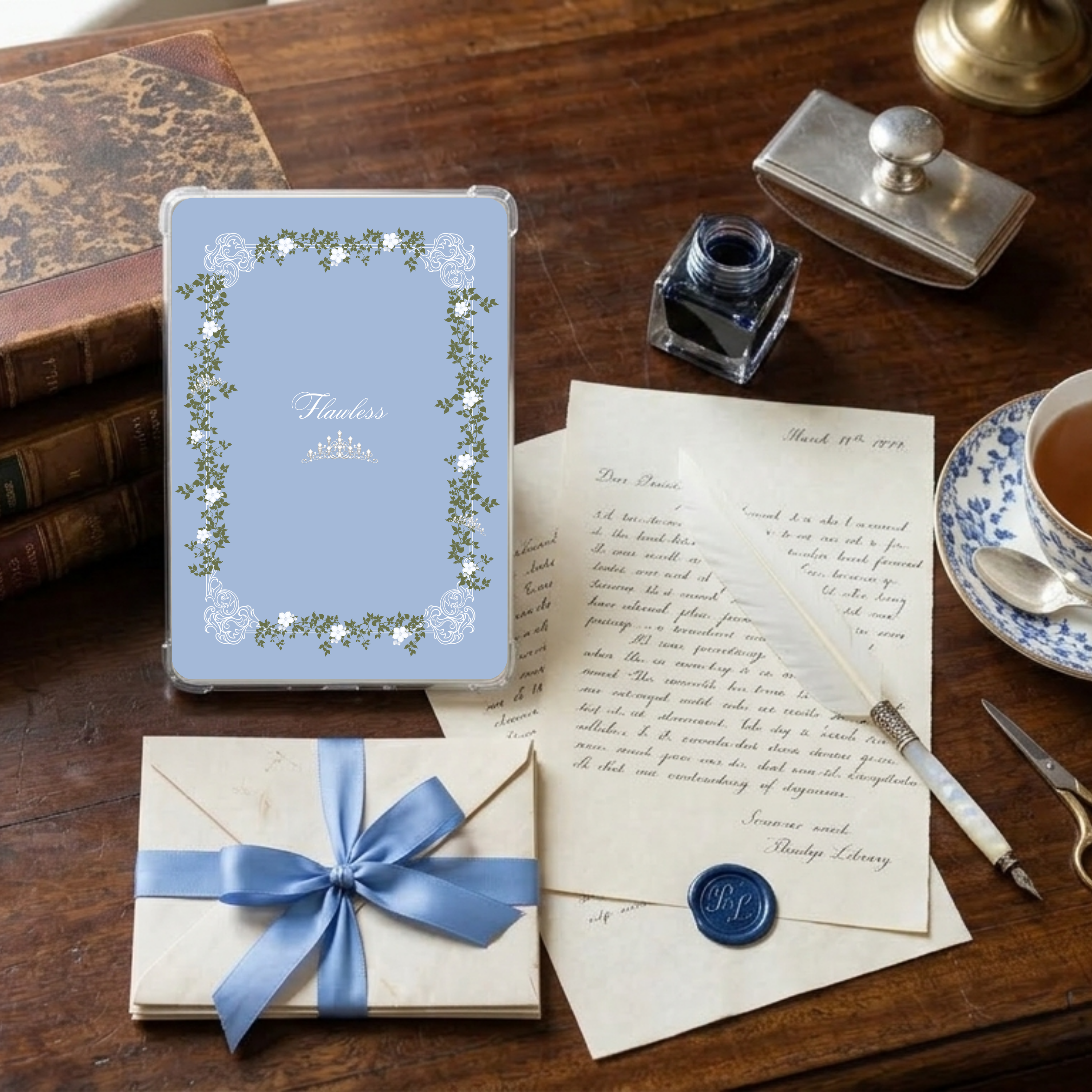 Bridgerton Blue Printable Kindle Insert